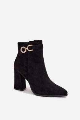 Botki Model Lymall 168-521 Black Zamsz - Step in style Step in style