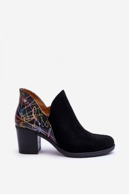 Botki Model Maciejka 04492-99 Black Skóra - Step in style Step in style