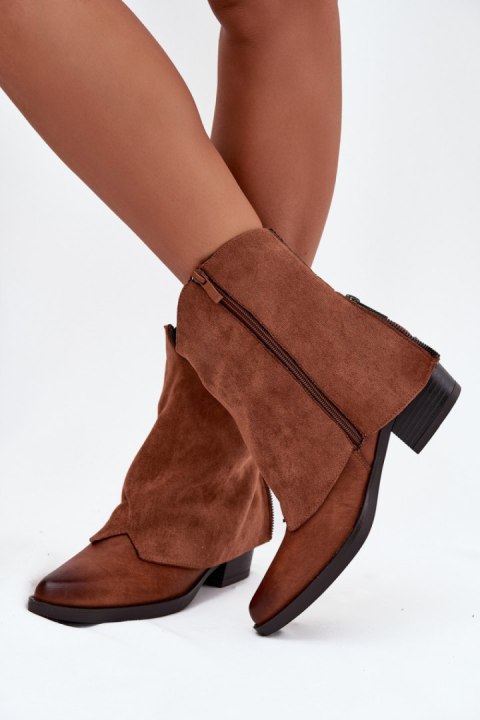 Botki Model Sylvette RMR2382-10 Camel - Step in style Step in style Botki Model Sylvette RMR2382-10 Camel - Step in style Step in style