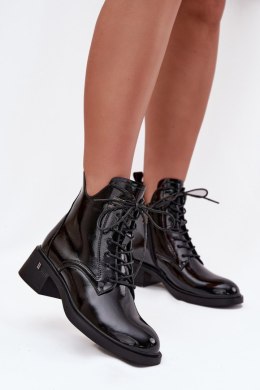 Botki Model Vinceza 58602 Black Lakier - Step in style Step in style