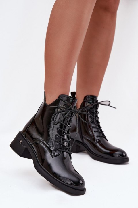 Botki Model Vinceza 58602 Black Lakier - Step in style Step in style