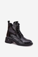 Botki Model Vinceza 58602 Black Lakier - Step in style Step in style