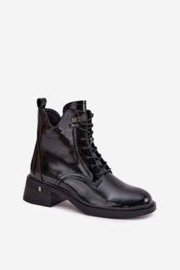 Botki Model Vinceza 58602 Black Lakier - Step in style Step in style