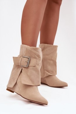 Botki Model Vortinia 1690A Beige Zamsz - Step in style Step in style