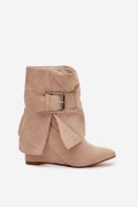 Botki Model Vortinia 1690A Beige Zamsz - Step in style Step in style