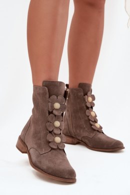 Botki Model Zazoo 3085 Dark Beige - Step in style Step in style