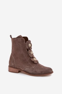 Botki Model Zazoo 3085 Dark Beige - Step in style Step in style