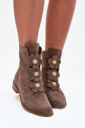 Botki Model Zazoo 3085 Dark Beige - Step in style Step in style Botki Model Zazoo 3085 Dark Beige - Step in style Step in style