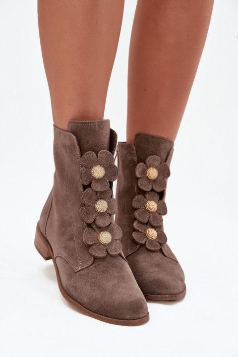 Botki Model Zazoo 3085 Dark Beige - Step in style Step in style Botki Model Zazoo 3085 Dark Beige - Step in style Step in style