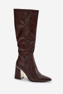 Kozaki Model Alessine 7661A Czekolada - Step in style Step in style Kozaki Model Alessine 7661A Czekolada - Step in style Step in style