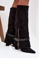 Kozaki Model Jolivine 2502A-1 Black Zamsz - Step in style Step in style