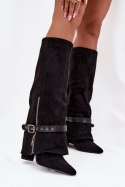 Kozaki Model Jolivine 2502A-1 Black Zamsz - Step in style Step in style