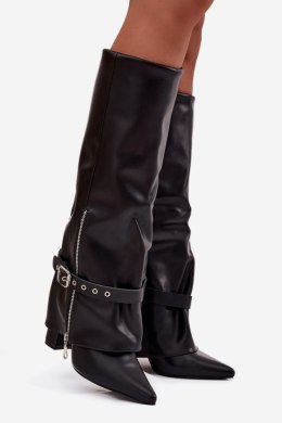 Kozaki Model Jolivine 2502A Black Skóra - Step in style Step in style