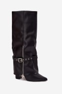 Kozaki Model Jolivine 2502A Black Skóra - Step in style Step in style