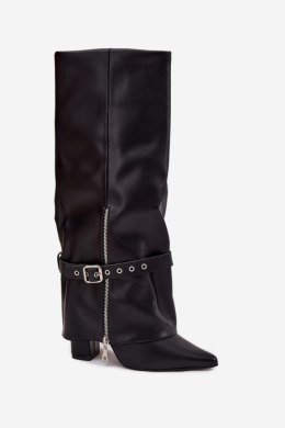 Kozaki Model Jolivine 2502A Black Skóra - Step in style Step in style