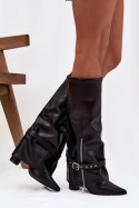 Kozaki Model Jolivine 2502A Black Skóra - Step in style Step in style