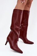 Kozaki Model Olivienne CLS-573 Bordo - Step in style Step in style