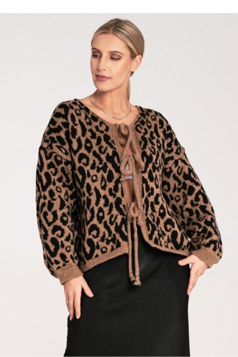 Sweter Damski Model M1094 Black/Beige - Figl Figl Sweter Damski Model M1094 Black/Beige - Figl Figl