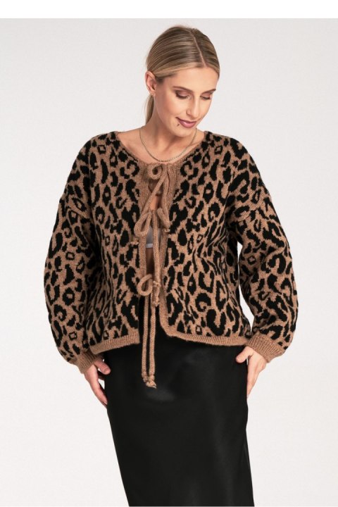 Sweter Damski Model M1094 Black/Beige - Figl Figl Sweter Damski Model M1094 Black/Beige - Figl Figl