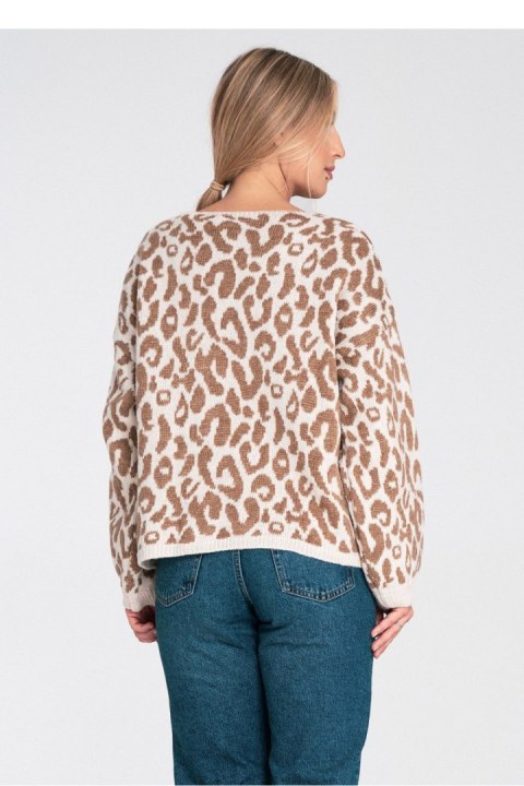 Sweter Damski Model M1094 White/Beige - Figl Figl Sweter Damski Model M1094 White/Beige - Figl Figl