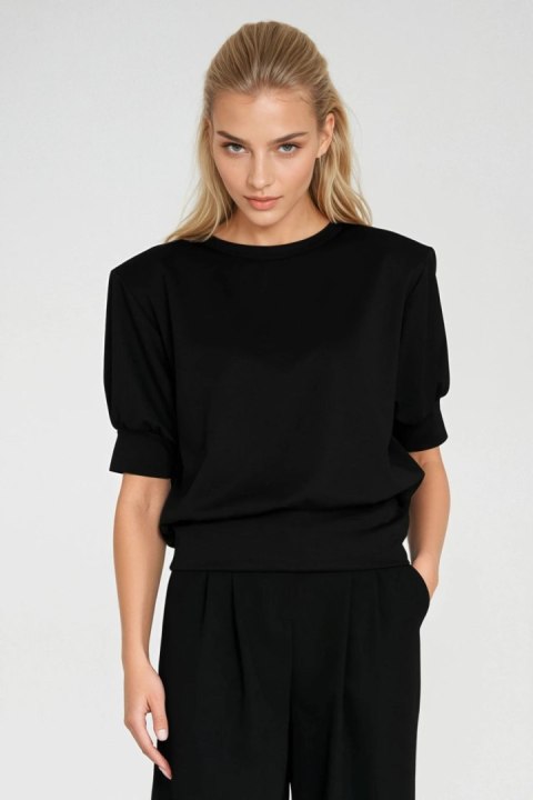 Bluza z krótkim rękawem BL12 Black - Nife Nife Bluza z krótkim rękawem BL12 Black - Nife Nife