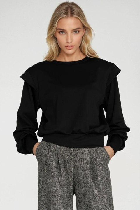 Bluza z wysokimi ściągaczami BL10 Black - Nife Nife Bluza z wysokimi ściągaczami BL10 Black - Nife Nife