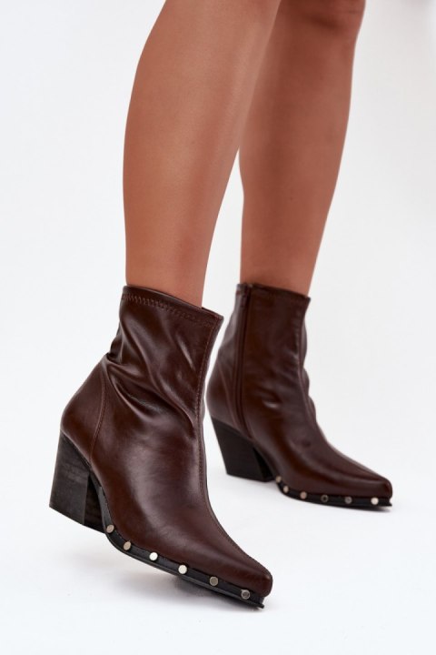 Botki Model Abrielle C-857 Brown - Step in style Step in style Botki Model Abrielle C-857 Brown - Step in style Step in style