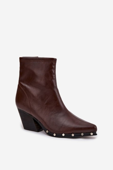 Botki Model Abrielle C-857 Brown - Step in style Step in style Botki Model Abrielle C-857 Brown - Step in style Step in style