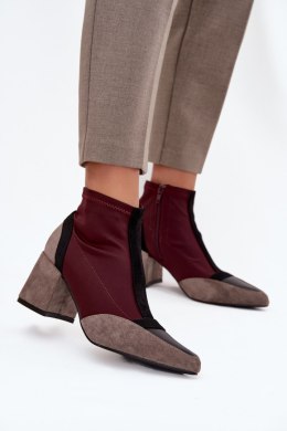 Botki Model Delvane C-855 Bordo - Step in style Step in style