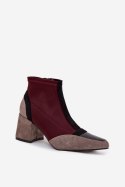 Botki Model Delvane C-855 Bordo - Step in style Step in style