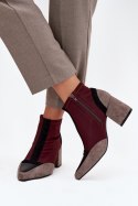 Botki Model Delvane C-855 Bordo - Step in style Step in style