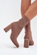 Botki Model Virelle NS566P Beige - Step in style Step in style