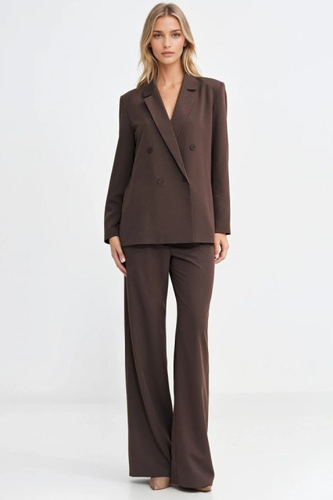 Marynarka oversize dwurzędowa Z88 Brown - Nife Nife Marynarka oversize dwurzędowa Z88 Brown - Nife Nife