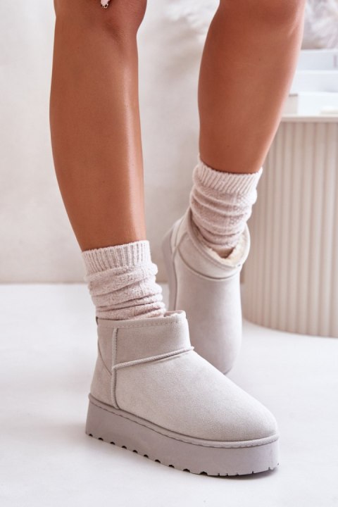 Śniegowce Model Xamella 20216-4E Light Grey - Step in style Step in style Śniegowce Model Xamella 20216-4E Light Grey - Step in style Step in style