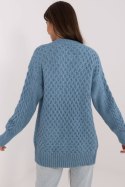 Sweter Damski Model AT-SW-23525.21 Blue - AT AT Sweter Damski Model AT-SW-23525.21 Blue - AT AT