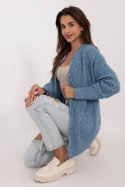 Sweter Damski Model AT-SW-23525.21 Blue - AT AT Sweter Damski Model AT-SW-23525.21 Blue - AT AT