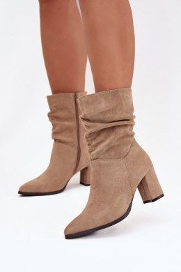 Botki Model Amelise 3948 Beige - Step in style Step in style