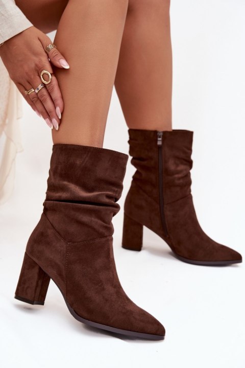Botki Model Amelise 3948 Brown - Step in style Step in style Botki Model Amelise 3948 Brown - Step in style Step in style