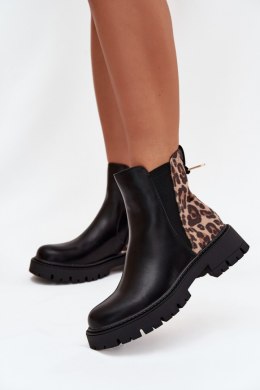 Botki Model Calista HB-308 Panterka/Black - Step in style Step in style