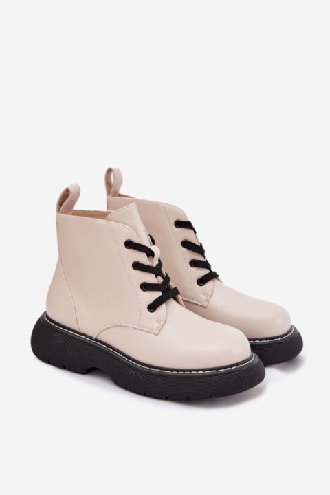 Botki Model Harmine LQ-26 Light Beige - Step in style Step in style Botki Model Harmine LQ-26 Light Beige - Step in style Step in style