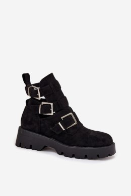 Botki Model Helisse 7631A Black Zamsz - Step in style Step in style