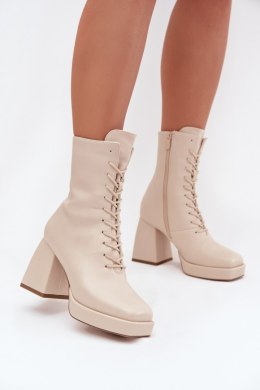 Botki Model Juvina JA-25 Light Beige - Step in style Step in style