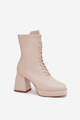 Botki Model Juvina JA-25 Light Beige - Step in style Step in style