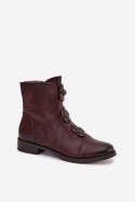 Botki Model Pravienne ASA62-120 Bordo - Step in style Step in style