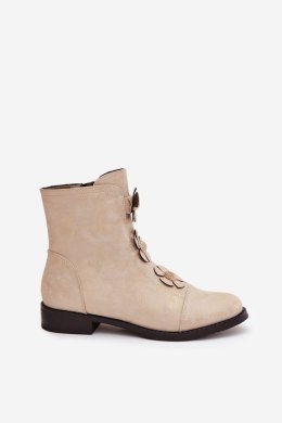 Botki Model Pravienne ASA62-120 Gold - Step in style Step in style