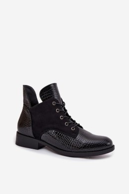 Botki Model Vinceza 16477 Black Lakier - Step in style Step in style