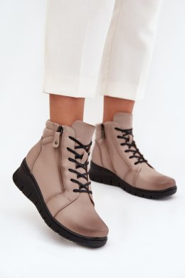 Botki Model Vinceza 39963 Beige - Step in style Step in style