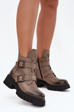 Botki Model Zazoo 60482 Dark Beige - Step in style Step in style
