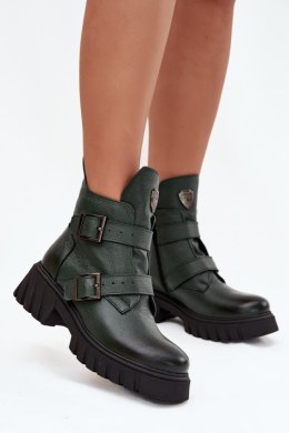 Botki Model Zazoo 60482 Dark Green - Step in style Step in style
