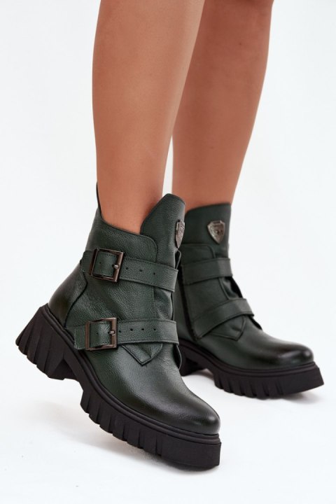 Botki Model Zazoo 60482 Dark Green - Step in style Step in style